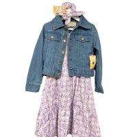 BT33: Girls Denim Jacket, Dress & Headband Outfit (7-12 Years)